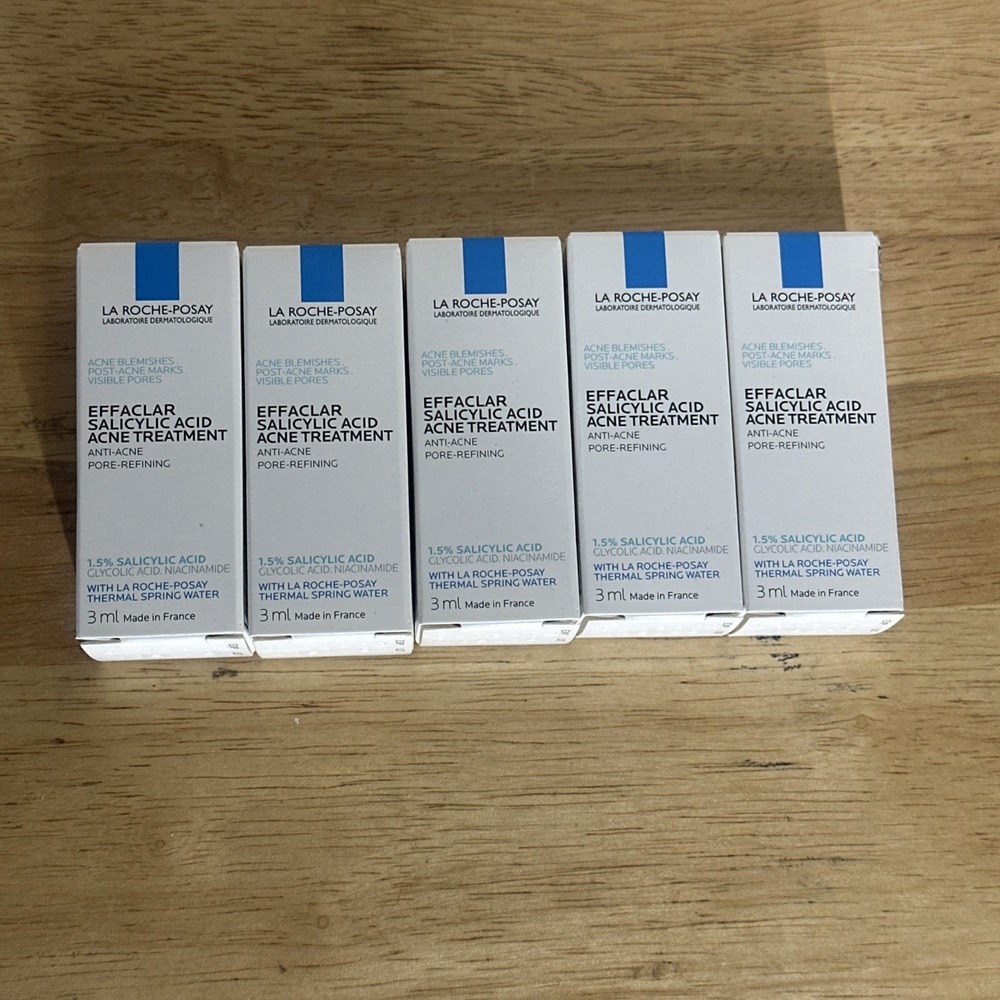 5- La Roche-Posay Effaclar Salicylic Acid Acne Treatment 3mL Sample Travel NEW